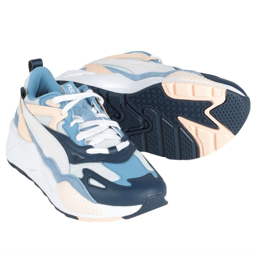 Puma Women's Blue & Cream Sneakers